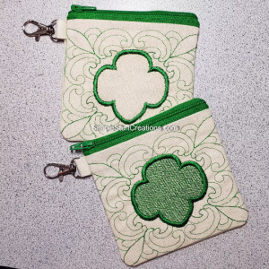 Scout Look Embroidered Zippered Pouch, Purse